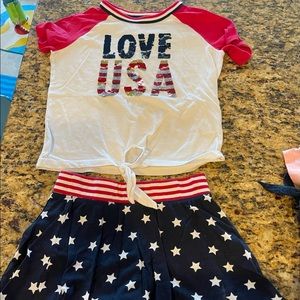Childrens place american flag outfit